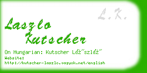 laszlo kutscher business card